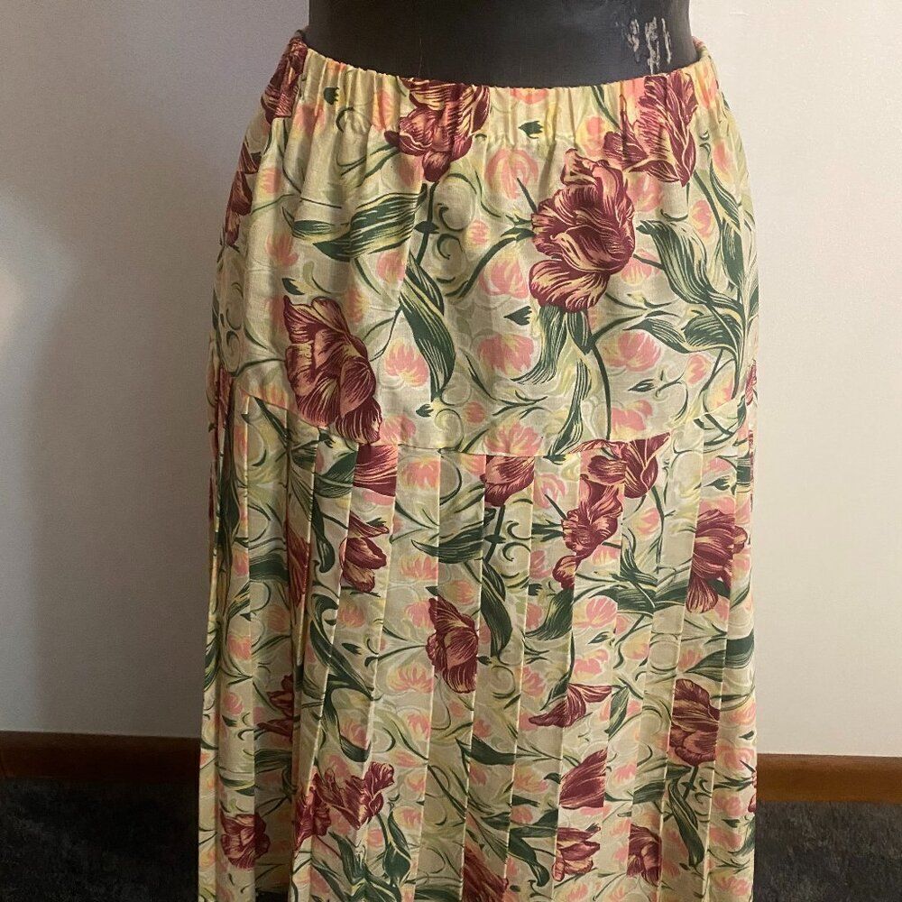 Vintage Alley Cat II drop waist Floral skirt, size 14